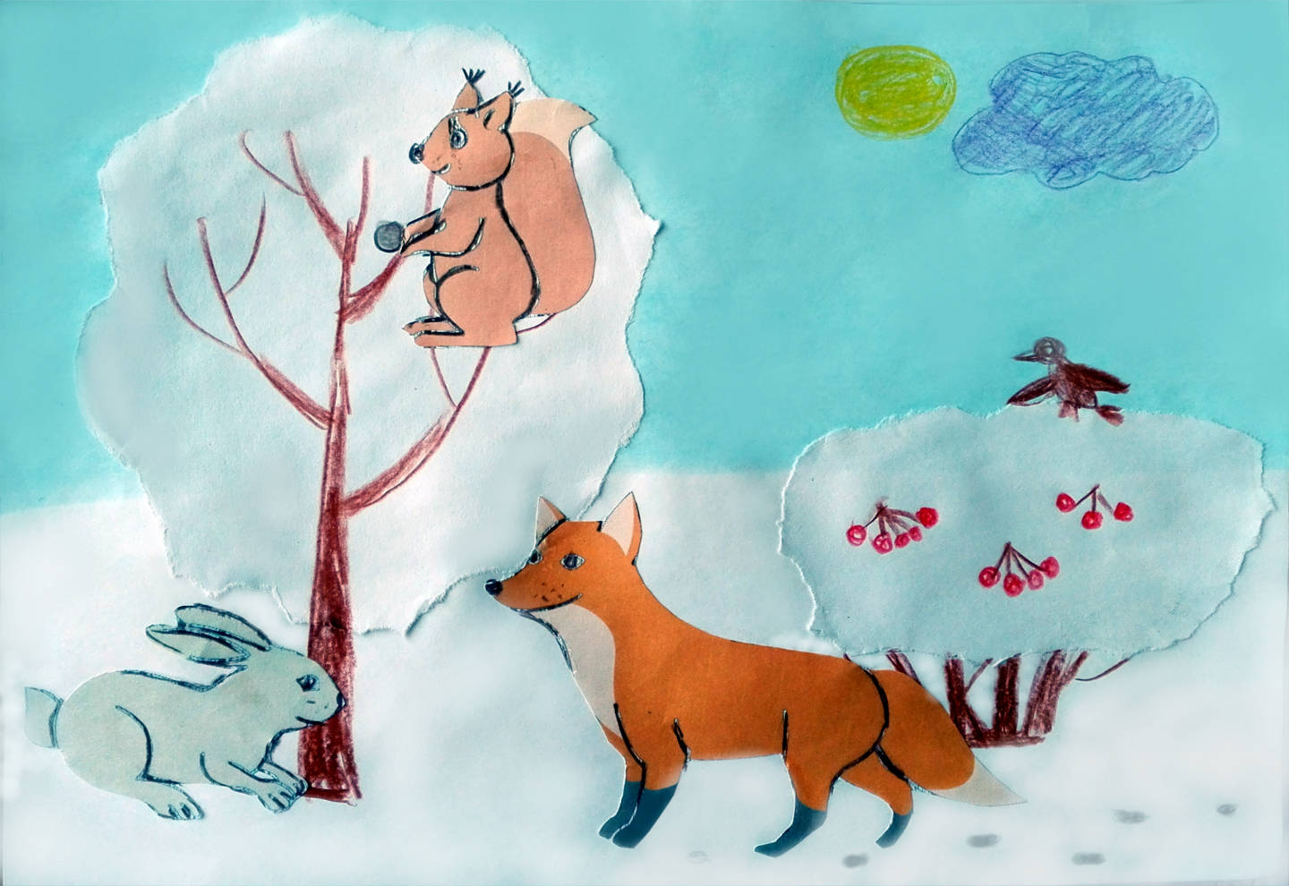 Занятие дикие животные подготовительной группе. Рисунок на тему зима. Рисование животные зимой подготовительная группа. Рисование Дикие животные зимой. Аппликация на тему животные зимой.