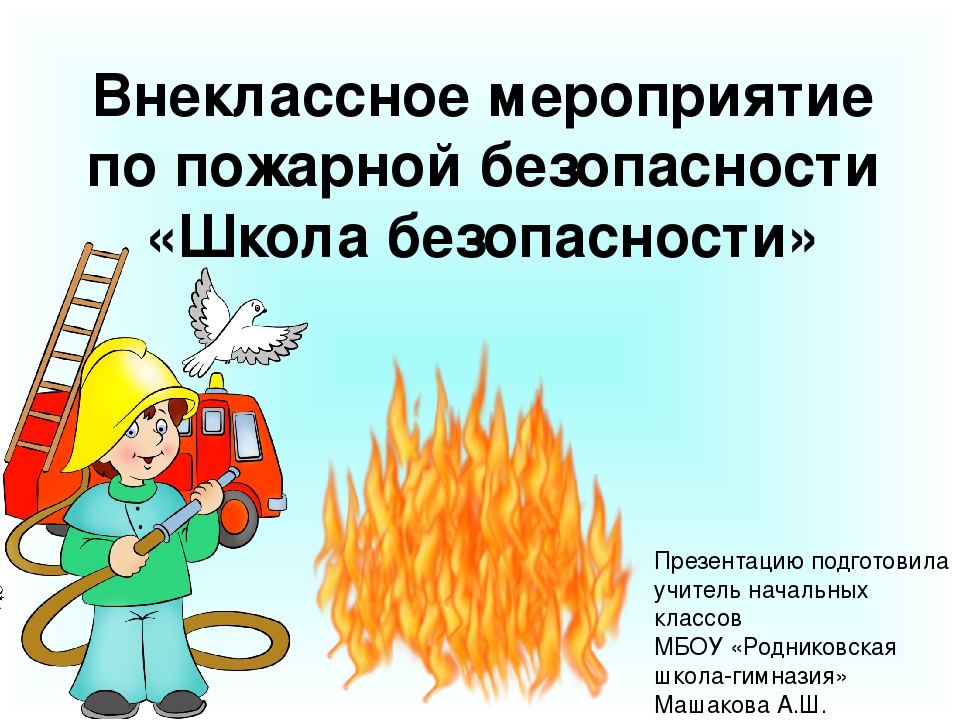 Презентация по противопожарной безопасности для школьников